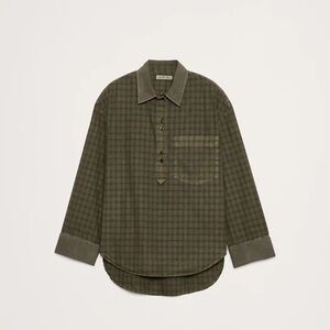 B.R. OVERSIZED COTTON POPLIN BANKER SHIRT - photo worn only current online item